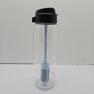 Tupperware Pure & Go Water Filter Bottle 25 oz/750 mL with Straw & Filter